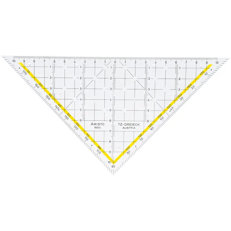 Geodreieck Aristo AR1650/1 - 22,5 cm transparent ohne Griff