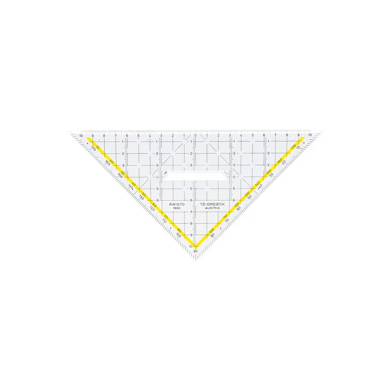 Geodreieck Aristo AR1650/2 - 22,5 cm transparent mit Griff