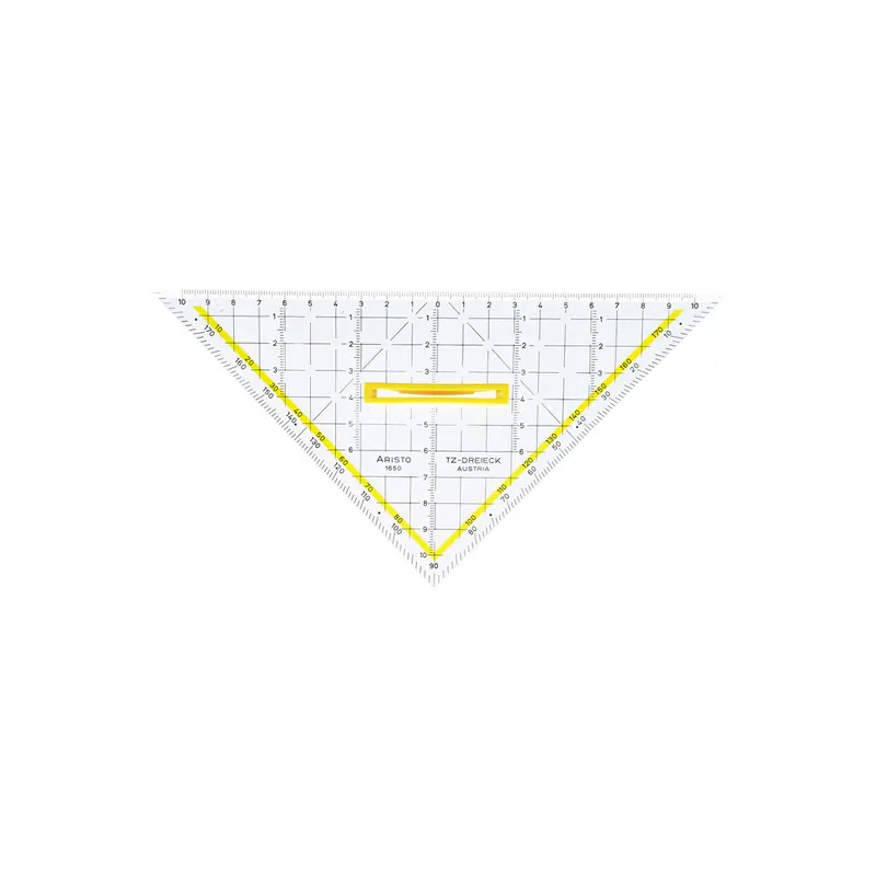 Geodreieck Aristo AR1650/3 - 22,5 cm transparent mit Griff