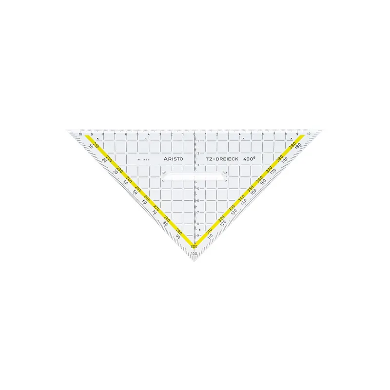 Geodreieck Aristo AR1651/2 - 22,5 cm transparent mit Griff