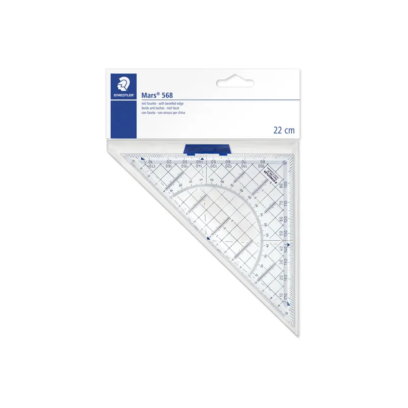 Geodreieck Staedtler Mars 56835 - 22 cm transparent mit Griff