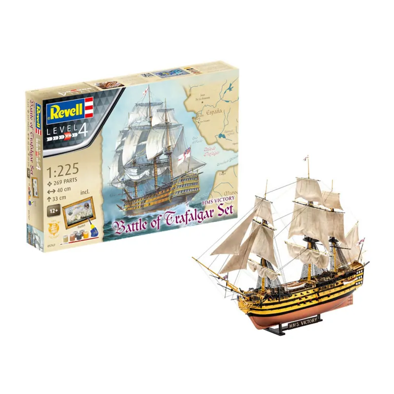 Geschenkset "Battle of Trafalgar" Revell Modellbausatz mit Basiszubehör