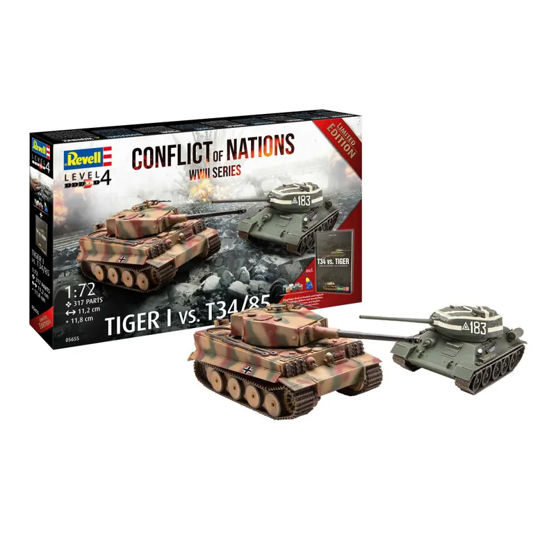 Geschenkset "Conflict of Nations WWII Series" Revell Modellbausatz mit Basiszubehör