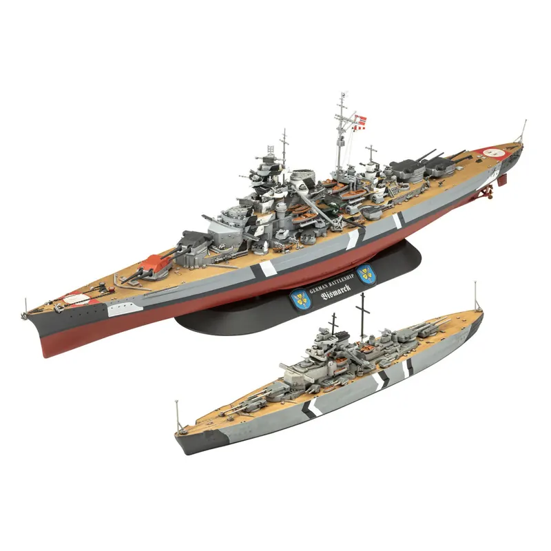 Geschenkset The Legendary Bismarck (1:700&1:1200) Revell Modellbausatz mit Basiszubehör