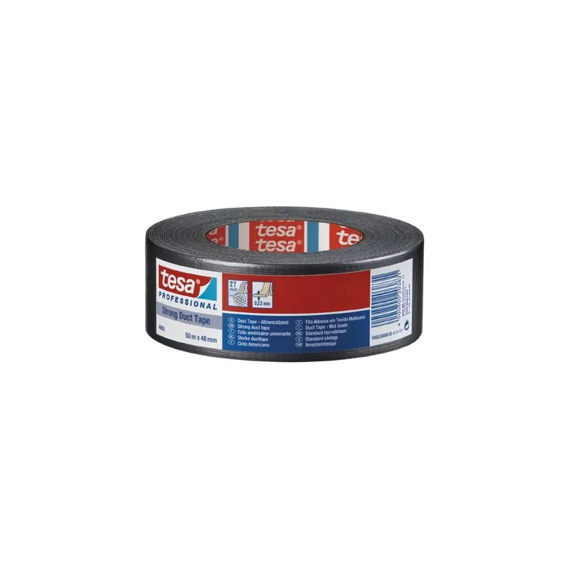 Gewebeklebeband tesa 4662 - 48 mm x 50 m schwarz für Industrie/Gewerbe-Anwendungen Pckg/24