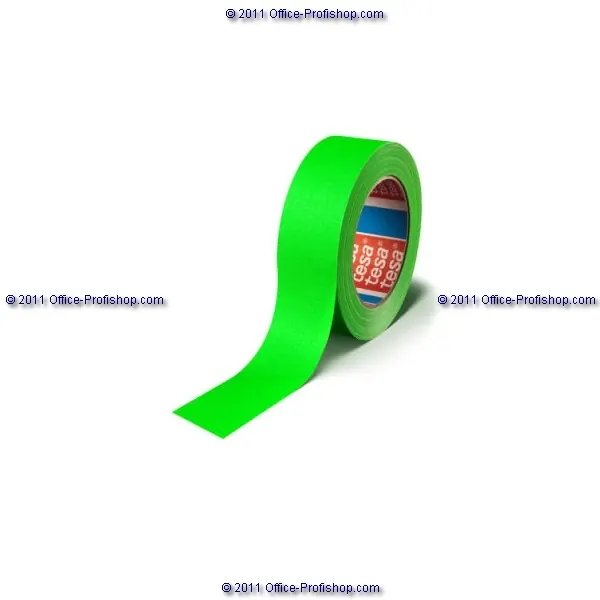 Gewebeklebeband tesa tesaband 4671 - 19 mm x 25 m neongrün Acrylatband für Industrie/Gewerbe-Anwendungen  Pckg/8
