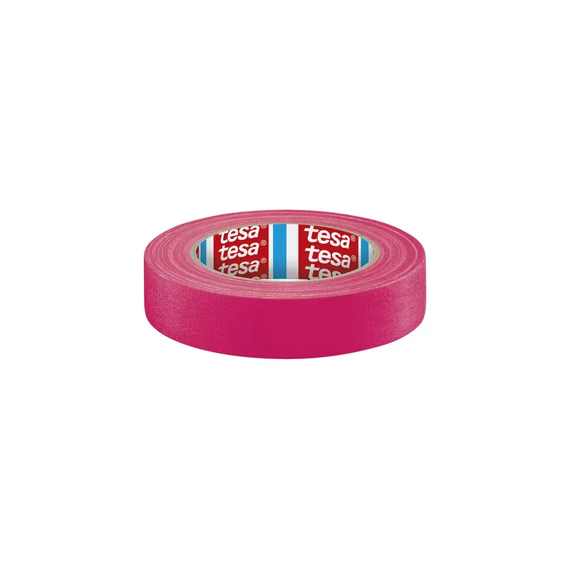 Gewebeklebeband tesa tesaband 4671 - 25 mm x 25 m neonpink Acrylatband für Industrie/Gewerbe-Anwendungen  Pckg/6