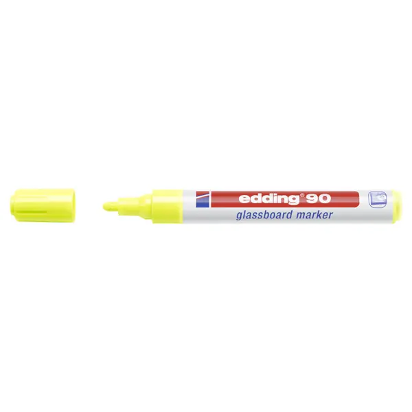 Glasboardmarker edding 90 - gelb 2-3 mm Rundspitze non-permanent nicht nachfüllbar