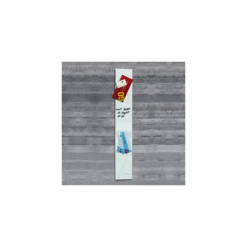 Glasmagnetboard sigel Artverum GL101 - 12 x 78 cm weiß inkl. SuperDym Magnete
