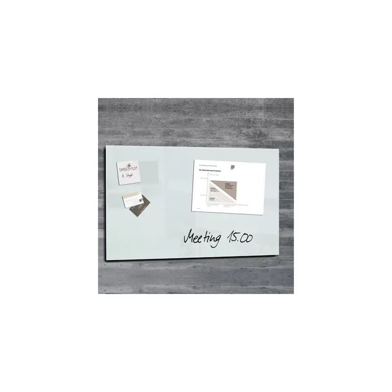 Glasmagnetboard sigel Artverum GL131 - 78 x 48 cm weiß inkl. SuperDym Magnete