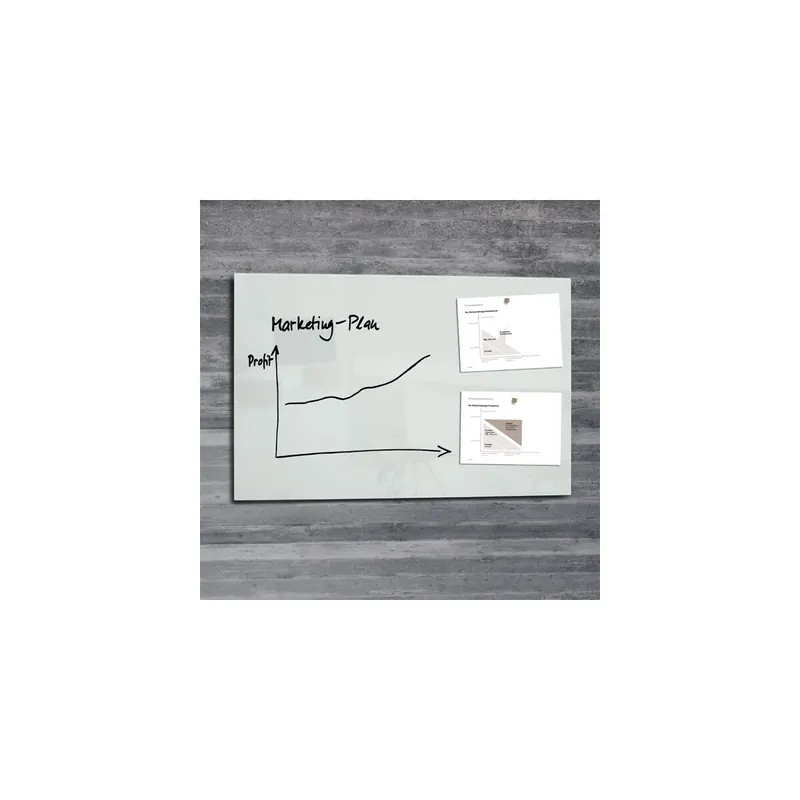 Glasmagnetboard sigel Artverum GL141 - 100 x 65 cm weiß inkl. SuperDym Magnete