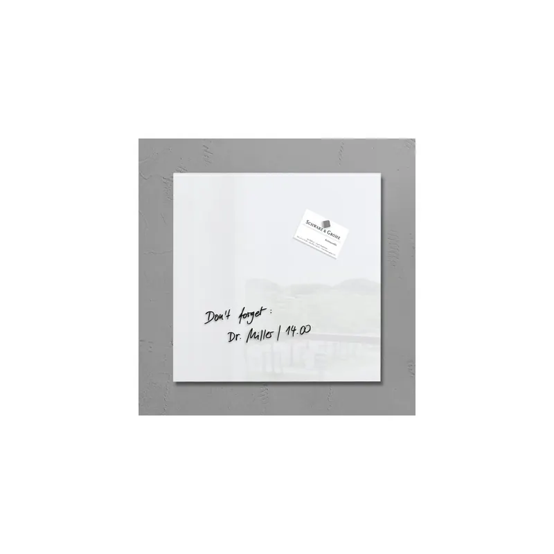 Glasmagnetboard sigel Artverum GL158 - 30 x 30 cm super weiß inkl. SuperDym Magnete