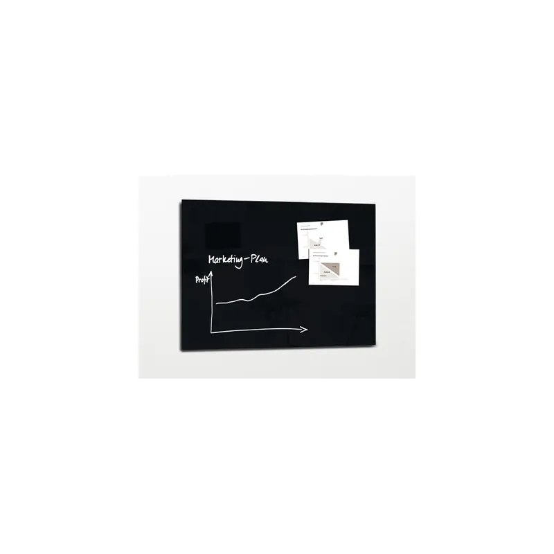 Glasmagnetboard sigel Artverum GL210 - 120 x 90 cm schwarz inkl. SuperDym Magnete