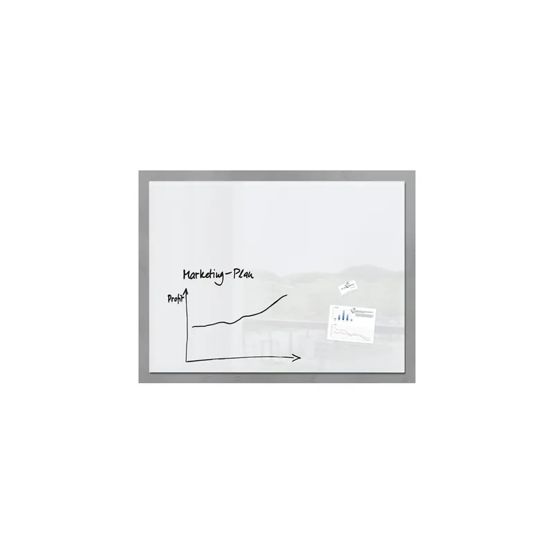 Glasmagnetboard sigel Artverum GL211 - 120 x 90 cm weiß inkl. SuperDym Magnete