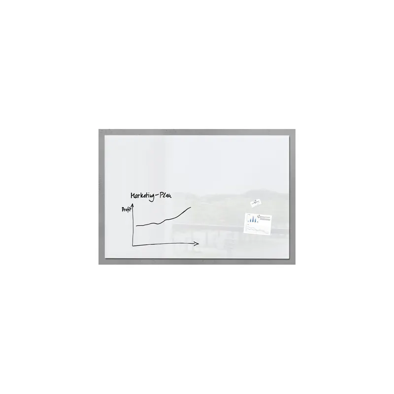 Glasmagnetboard sigel Artverum GL220 - 150 x 100 cm weiß inkl. SuperDym Magnete