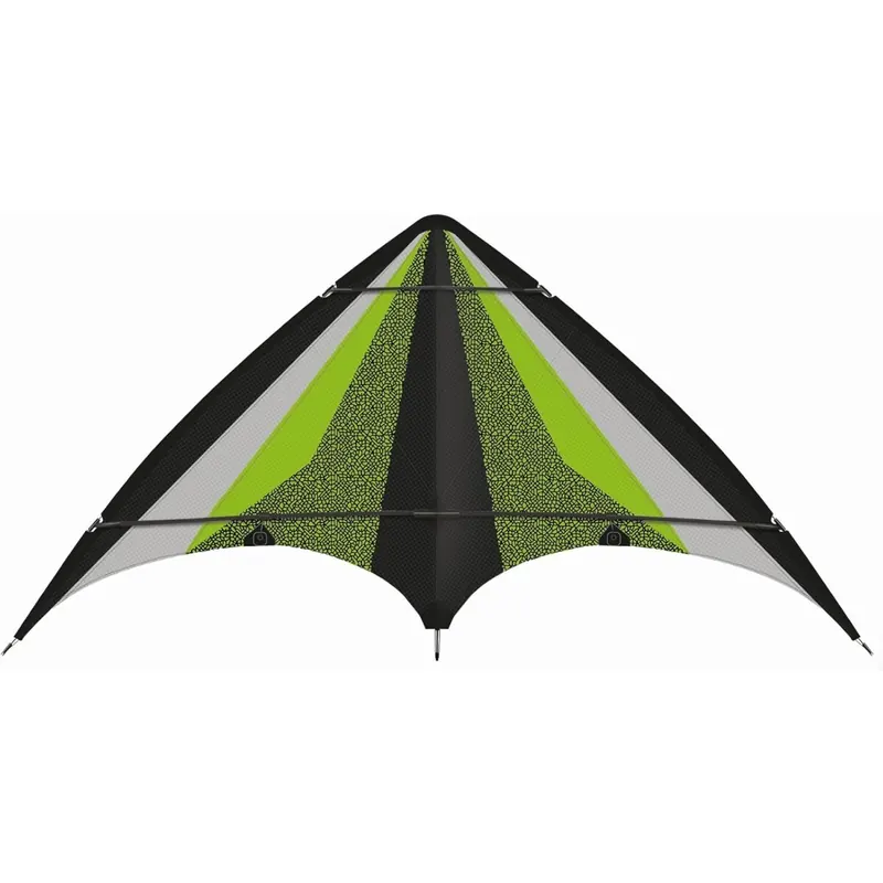 Günther Flugspiele 1077 - Sportlenkdrachen Neon Loop, Circa 160 x 80 cm, Drachen aus robustem Ripstop-Polyester, für Kinder ab 10 Jahren, inklusive hochwertigen Schnüren auf Lenkrollen