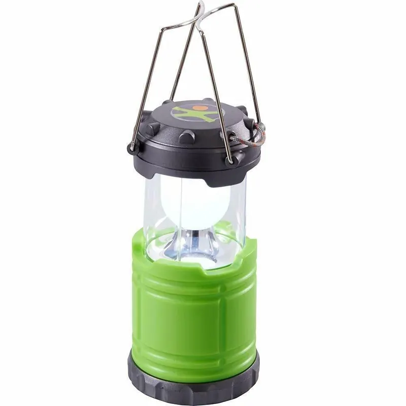 HABA 304152 Terra Kids Campinglaterne, Campinglampe aus Kunststoff, leuchtet mit 3 x 1.5 V AA 6 Stunden, transparent