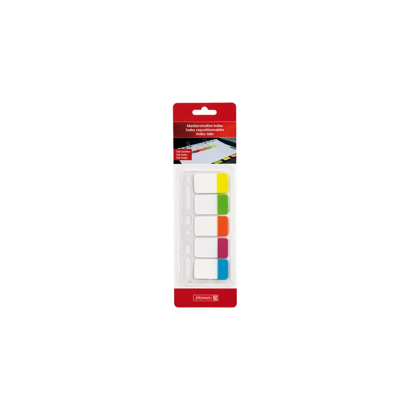 Haftmarker Brunnen 55887 - 25 x 53 mm farbig sortiert Papier Pckg/150