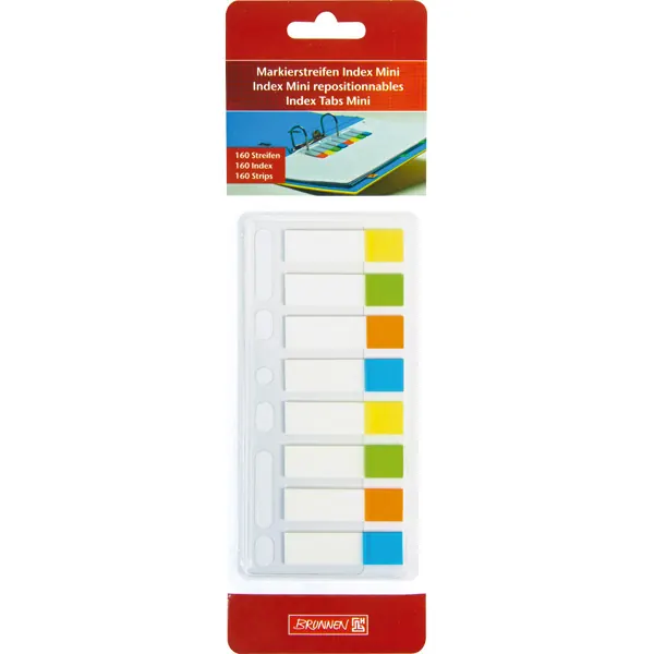 Haftmarker Brunnen 55888 - 12 x 48 mm farbig sortiert Papier Pckg/150
