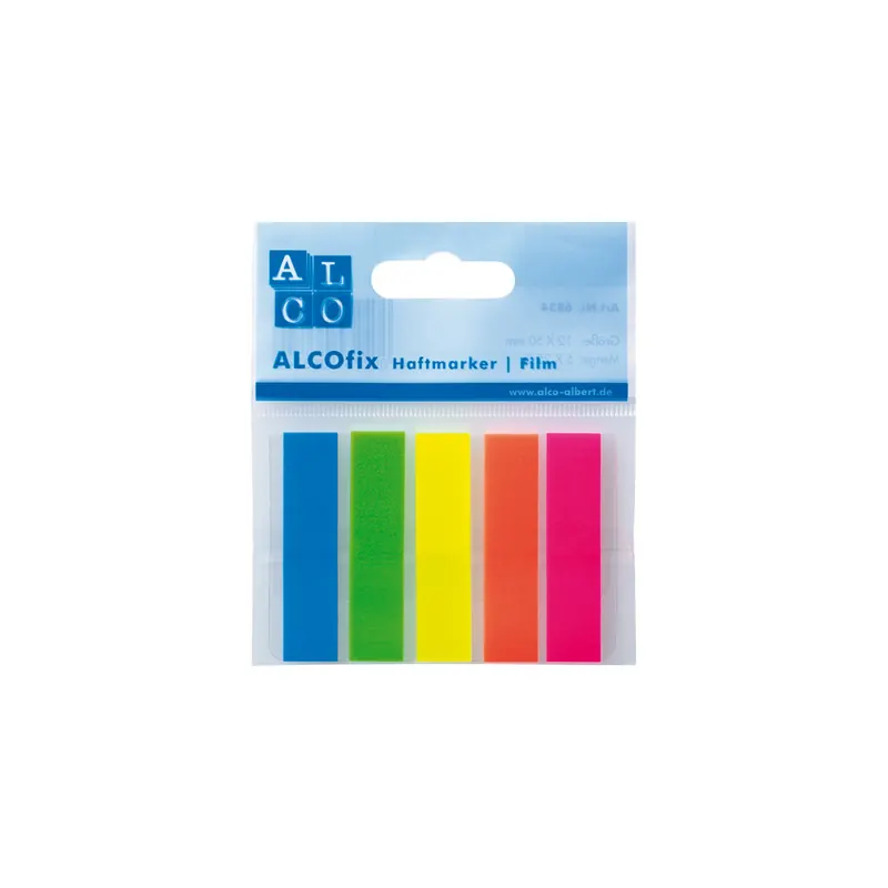 Haftmarker myHome & Office 011203-6834 - 12 x 50 mm farbig sortiert Papier Pckg/125