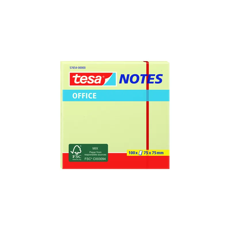 Haftnotizen tesa Office Notes 57654 - 75 x 75 mm gelb Papier Pckg/100