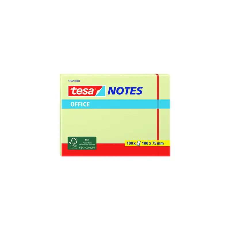 Haftnotizen tesa Office Notes 57657 - 75 x 100 mm gelb Papier Pckg/100