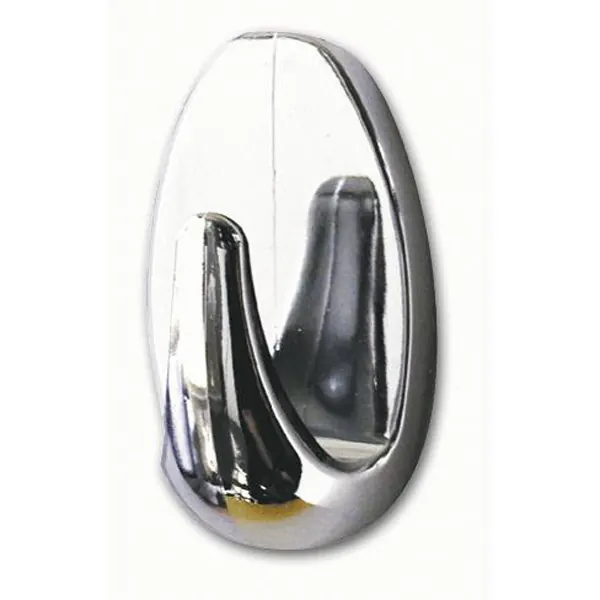 Haken tesa Powerstrips Small 57543 - oval chrom bis 1 kg für glatte Oberflächen Kunststoff Pckg/3