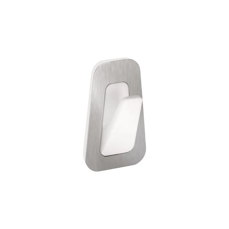 Haken tesa Powerstrips Waterproof Large 59784 - eckig metallic-weiß bis 2 kg für Badezimmer Edelstahl/Kunststoff