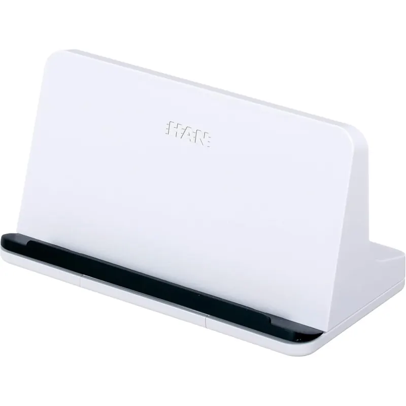 HAN Tablet Halterung i-Line, Tablet Ständer für das Büro mit Soft-Grip Aufstellfläche, geeignet für alle gängigen Tablets, 92140-12, weiß
