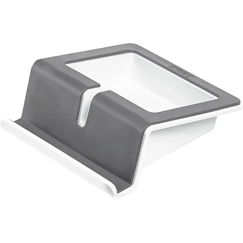 HAN Tablet Stand UP - Tabletständer, Halterung für Tablet mit Soft-Grip Oberfläche, Kabelhalterung und Innenschale, 92100-191, dunkelgrau-weiß