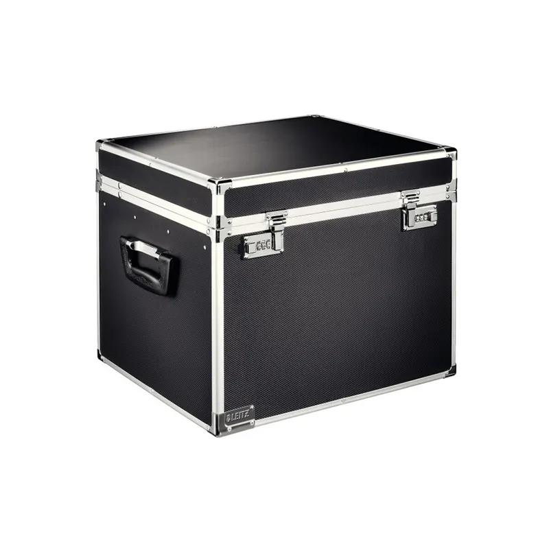 Hängemappen Box Leitz 6714 - 365 x 340 x 365 mm chrom/schwarz für 30 Mappen abschließbar