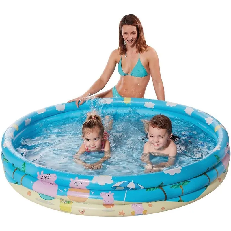 Happy People GmbH & Co.KG 16261 PEP Peppa Pig 3-Ring-Pool, ca. 122x23cm