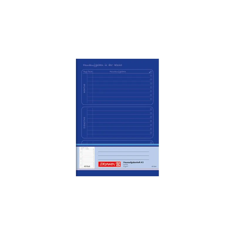 Hausaufgabenheft Brunnen Motiv 46814 - A5 148 x 210 mm 48 Blatt Qualitätspapier 70 g/m²