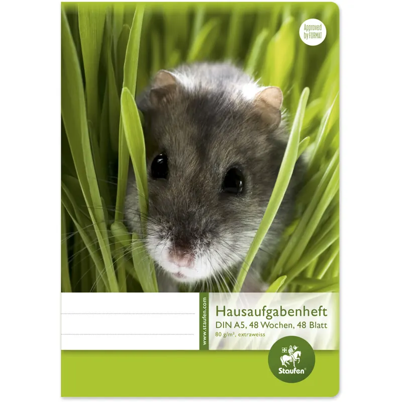 Hausaufgabenheft Staufen Standard 040549003 - A5 148 x 210 mm klimaneutral 48 Blatt extraweißes Qualitätspapier 80 g/m²