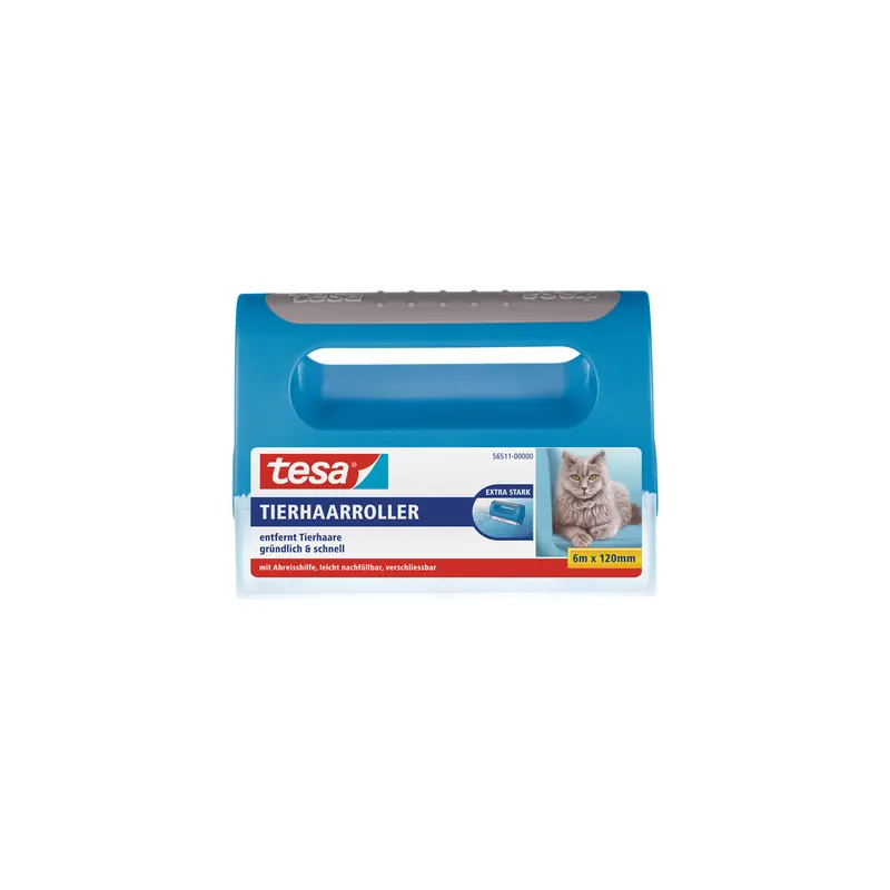 Haushaltsroller tesa 56511 - 6 m x 120 mm blau nachfüllbar verschließbar