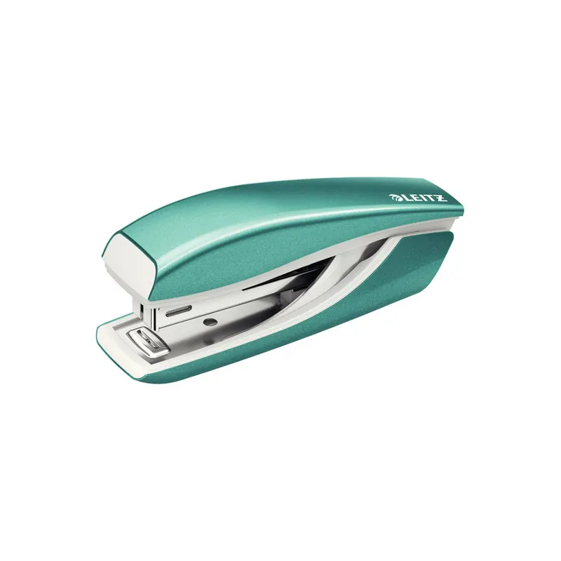 Heftgerät Leitz NeXXt WOW Mini 5528 - eisblau metallic 10 Blatt Oberlademechanik HK No10 Metall/Kunststoff