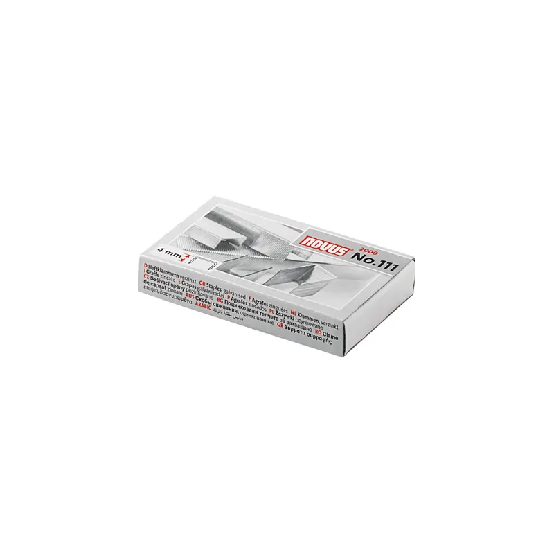 Heftklammer Novus 042-0036 - No111 15 Blatt Stahl, verzinkt Pckg/2000