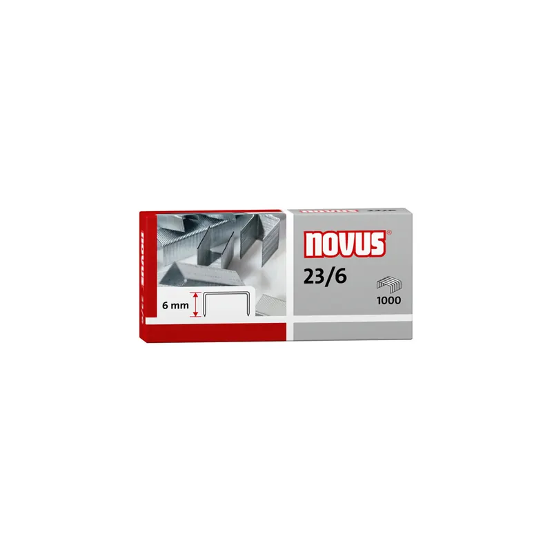 Heftklammer Novus 042-0039 - 23/6 30 Blatt Stahl, verzinkt Pckg/1000
