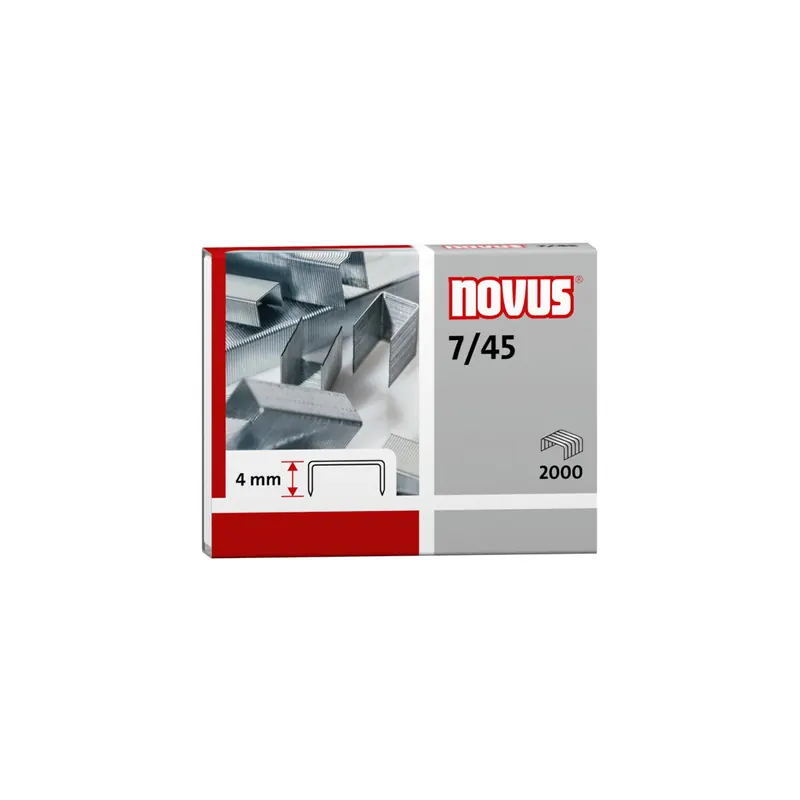 Heftklammer Novus 042-0501 - 7/45 15 Blatt Stahl, verzinkt Pckg/2000