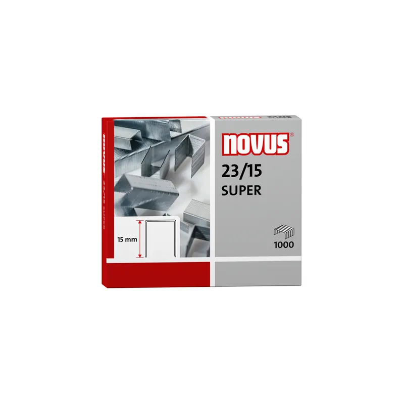 Heftklammer Novus Super 042-0044 - 23/15 120 Blatt Stahl, verzinkt Pckg/1000