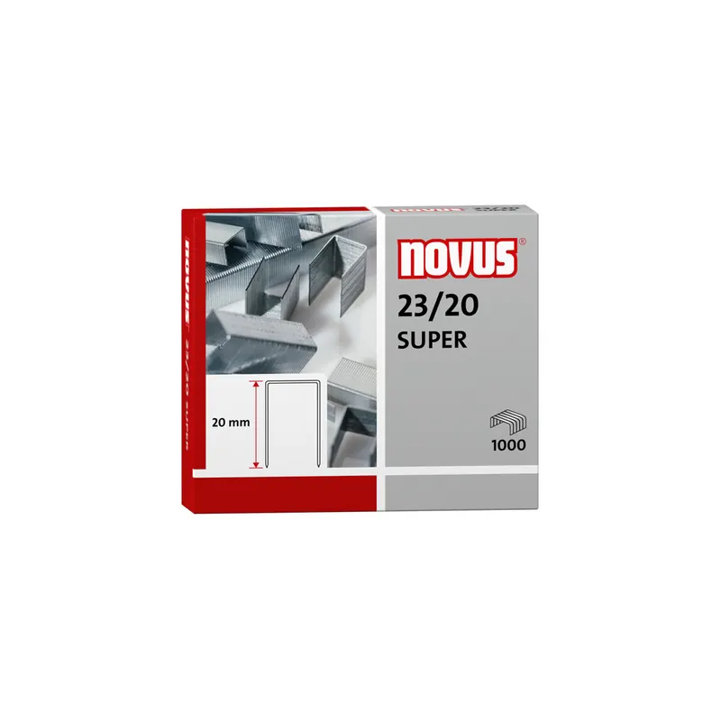 Heftklammer Novus Super 042-0240 - 23/20 170 Blatt Stahl, verzinkt Pckg/1000