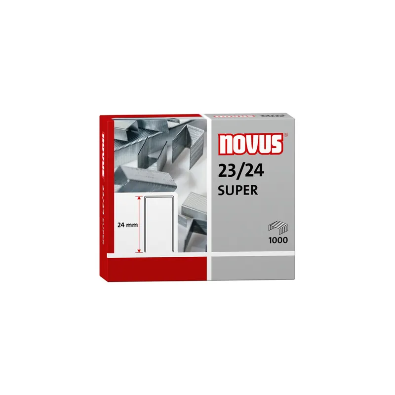 Heftklammer Novus Super 042-0644 - 23/24 210 Blatt Stahl, verzinkt Pckg/1000
