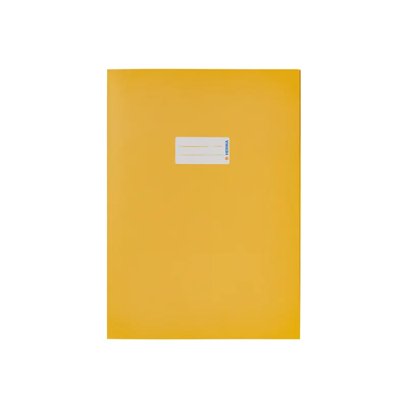 Heftumschlag Herma 5521 - A4 210 x 297 mm gelb mit Beschriftungsetikett Recyclingpapier