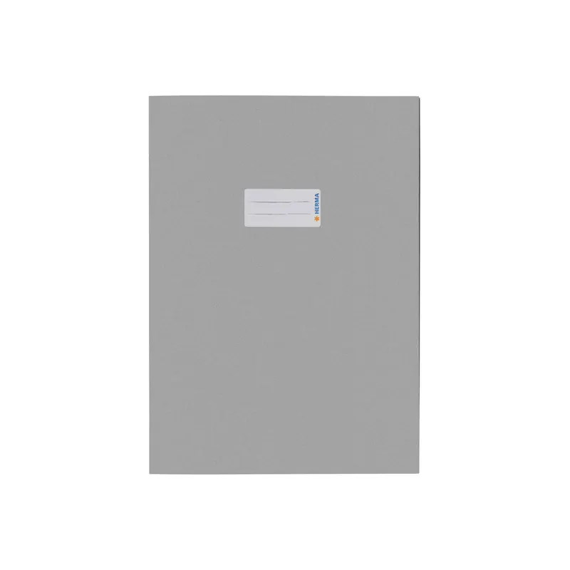 Heftumschlag Herma 5528 - A4 210 x 297 mm hellgrau mit Beschriftungsetikett Recyclingpapier