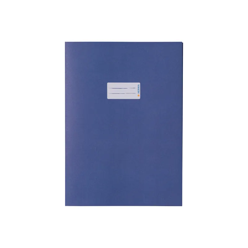 Heftumschlag Herma 5533 - A4 210 x 297 mm dunkelblau mit Beschriftungsetikett Recyclingpapier