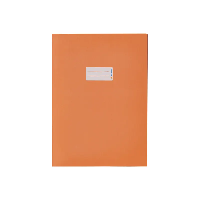Heftumschlag Herma 5534 - A4 210 x 297 mm orange mit Beschriftungsetikett Recyclingpapier