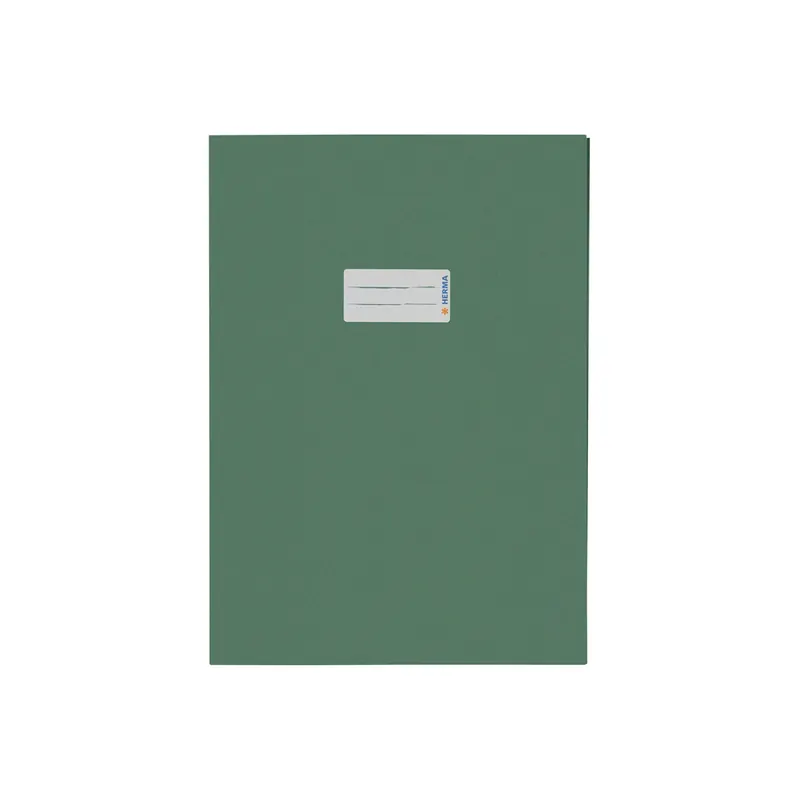 Heftumschlag Herma 5535 - A4 210 x 297 mm dunkelgrün mit Beschriftungsetikett Recyclingpapier