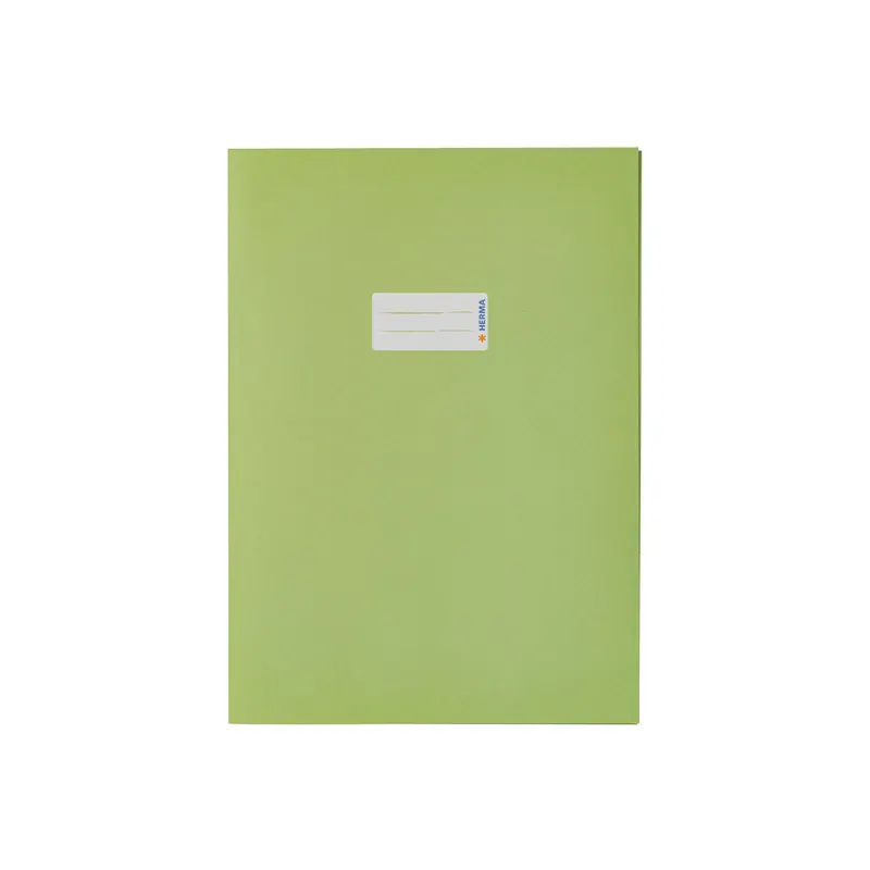 Heftumschlag Herma 5538 - A4 210 x 297 mm grasgrün mit Beschriftungsetikett Recyclingpapier