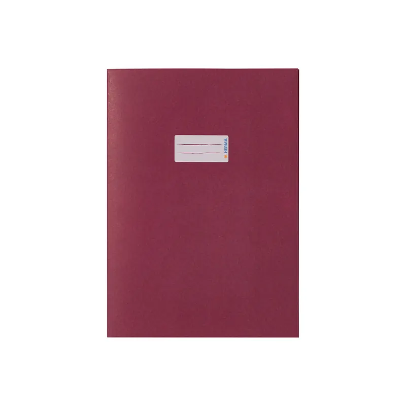 Heftumschlag Herma 7047 - A4 210 x 297 mm weinrot mit Beschriftungsetikett Recyclingpapier