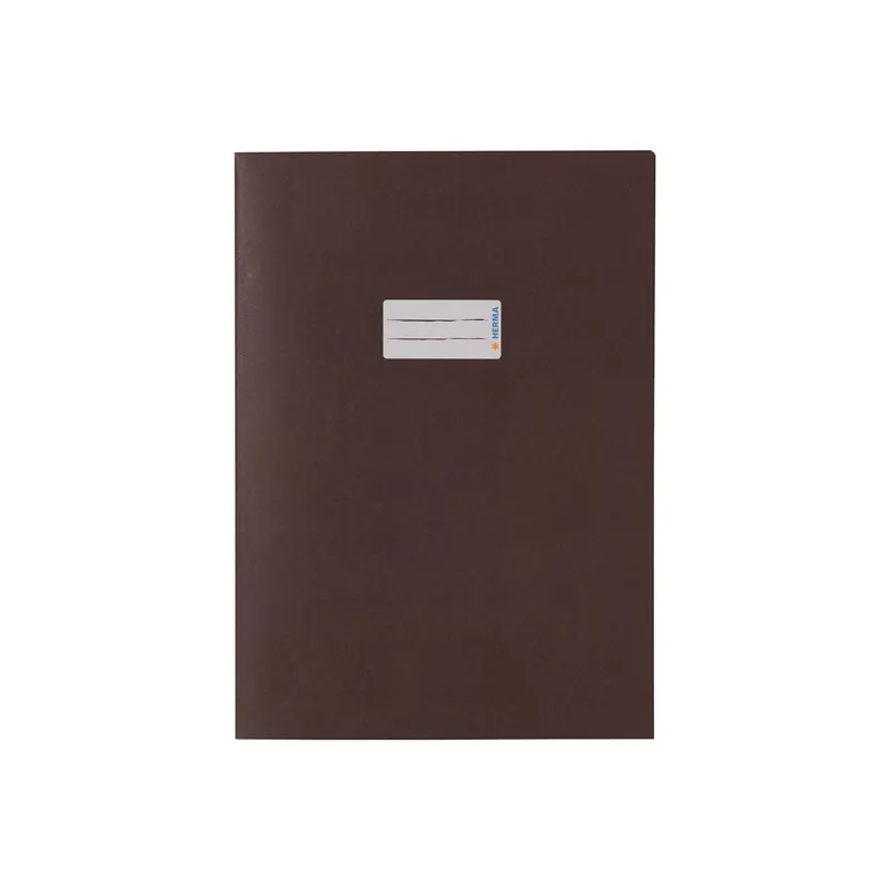 Heftumschlag Herma 7097 - A4 210 x 297 mm braun mit Beschriftungsetikett Recyclingpapier